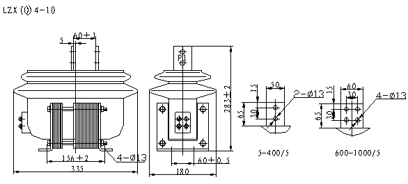 互感器 电压互感器 >> lzx(q)5-10(q)型电流互感器  三,结构简介 本